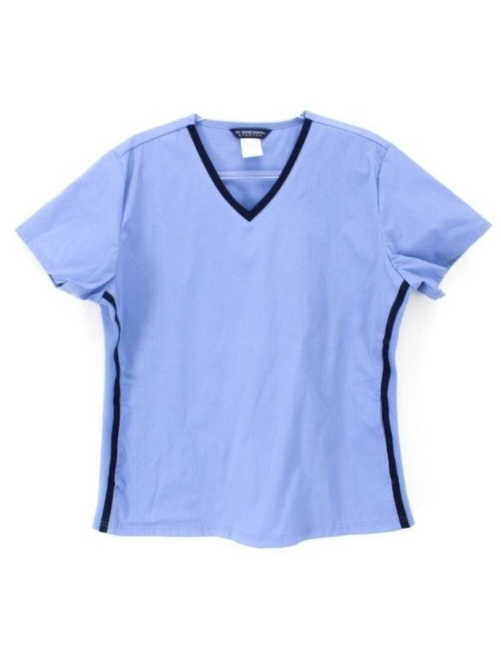 Nu Dimension Navy Trimmed Blue Medical Scrub Top